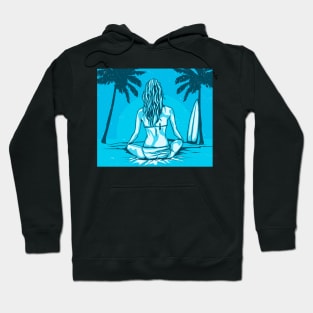 Blue Ocean Waves Hoodie